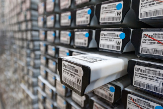 Bohrkerne im IODP Bohrkernlager